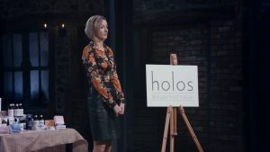 Niamh Hogan Holos CEO looking a little scared in the Dragons Den RTE 2016