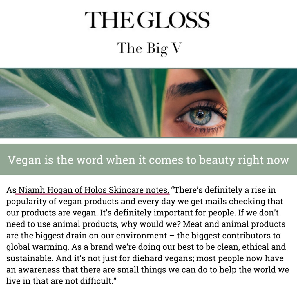 The Gloss 2018 Niamh Hogan talks about vegan skincare